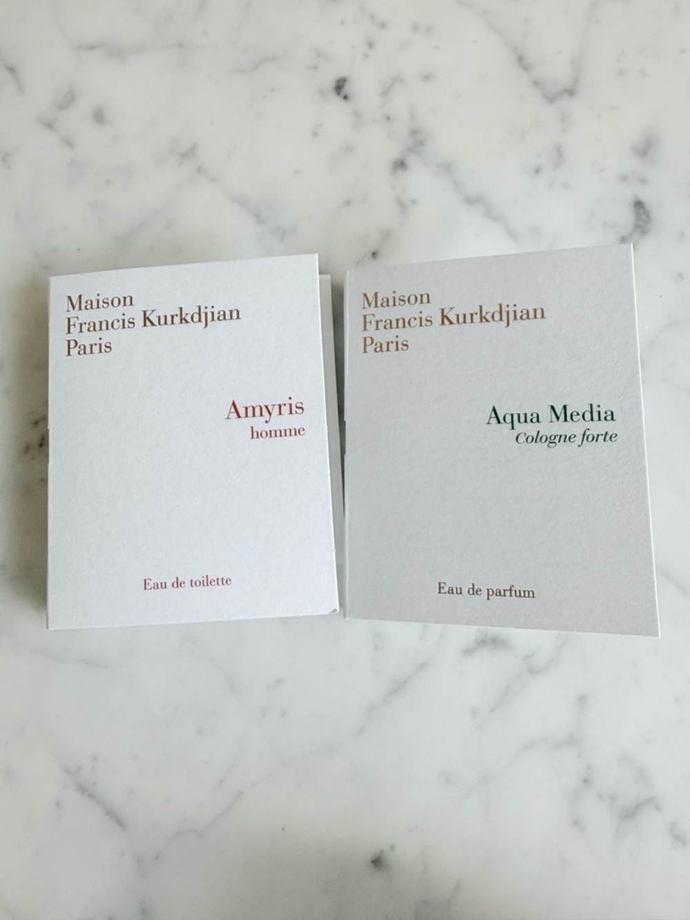 Maison Francis Kurkdjian Aqua Media EDP and Amyris EDT, set of 2, NWT